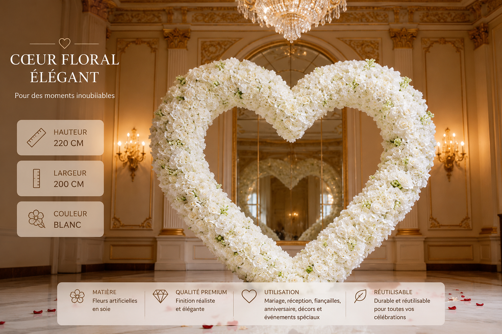 🌸Guirlande Florale Prestige 2,2 m – Décoration de Mariage et Événements