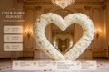 🌸Guirlande Florale Prestige 2,2 m – Décoration de Mariage et Événements