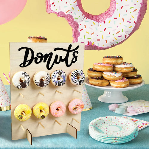 Présentoir à Donuts en Bois pour Mariage et Événements