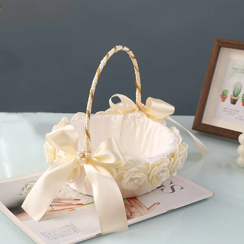 🧺 Panier Fleuri de Mariage Élégant