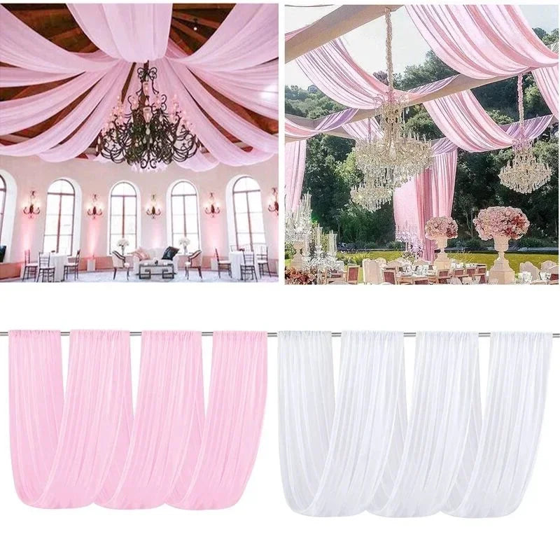 🤍 Voilage de Mariage Élégant pour Arche & Décoration