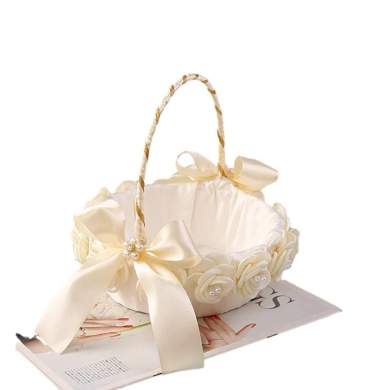 🧺 Panier Fleuri de Mariage Élégant