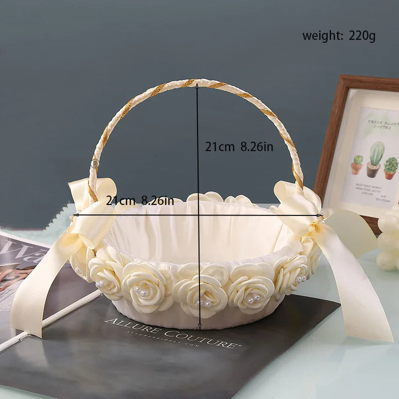 🧺 Panier Fleuri de Mariage Élégant