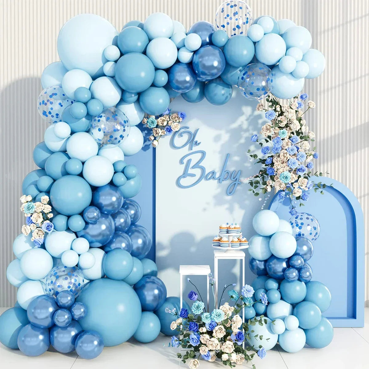 🎈 Kit Arche de Ballons Bleu – Décoration de Mariage et Événements