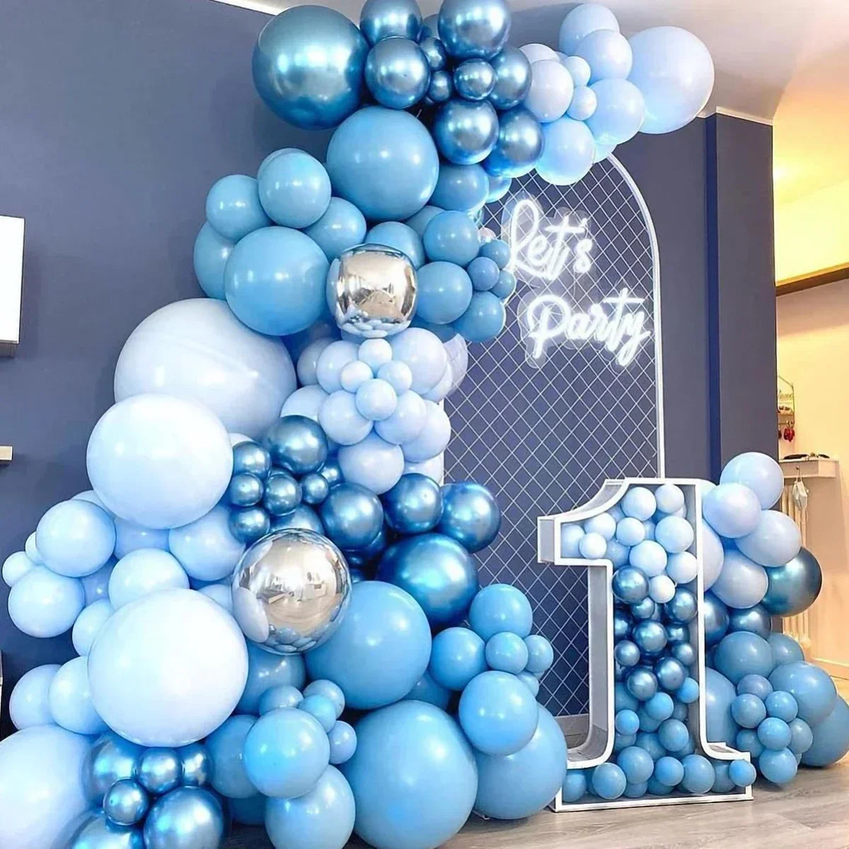 🎈 Kit Arche de Ballons Bleu – Décoration de Mariage et Événements